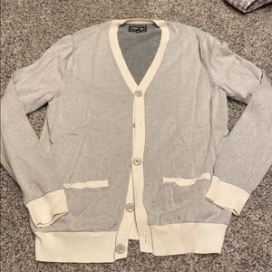 Express cardigan gray and cream